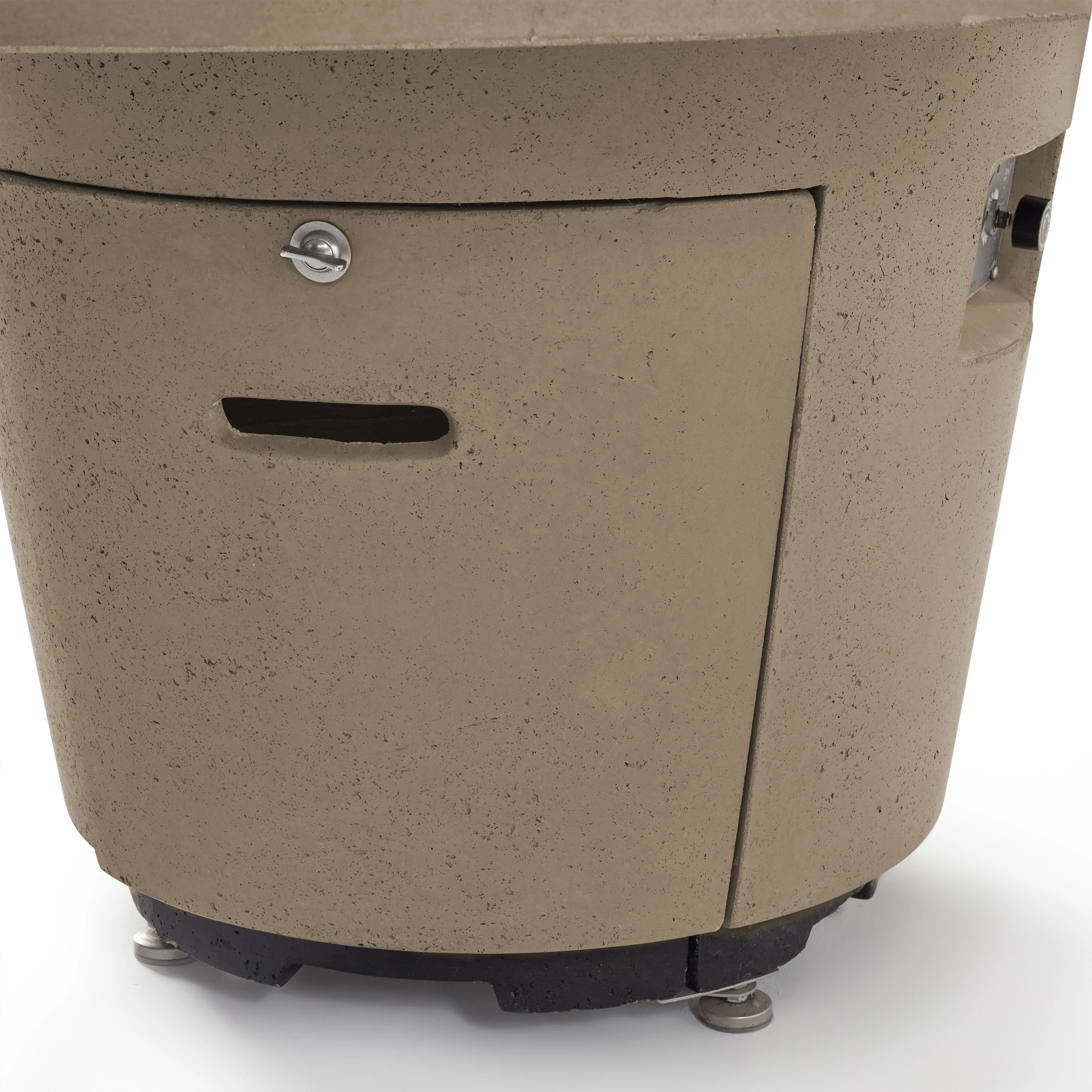 Indio Round Fire Table in Smoke