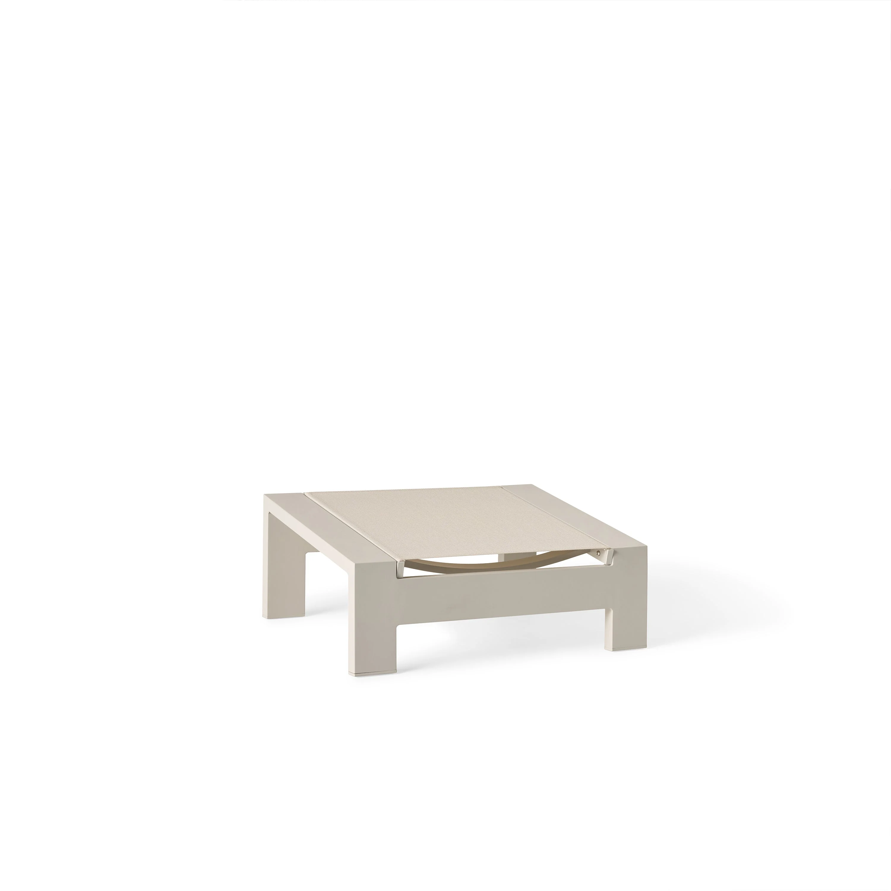 Breeze Adirondack Ottoman in Dune Aluminum & Beige Mesh
