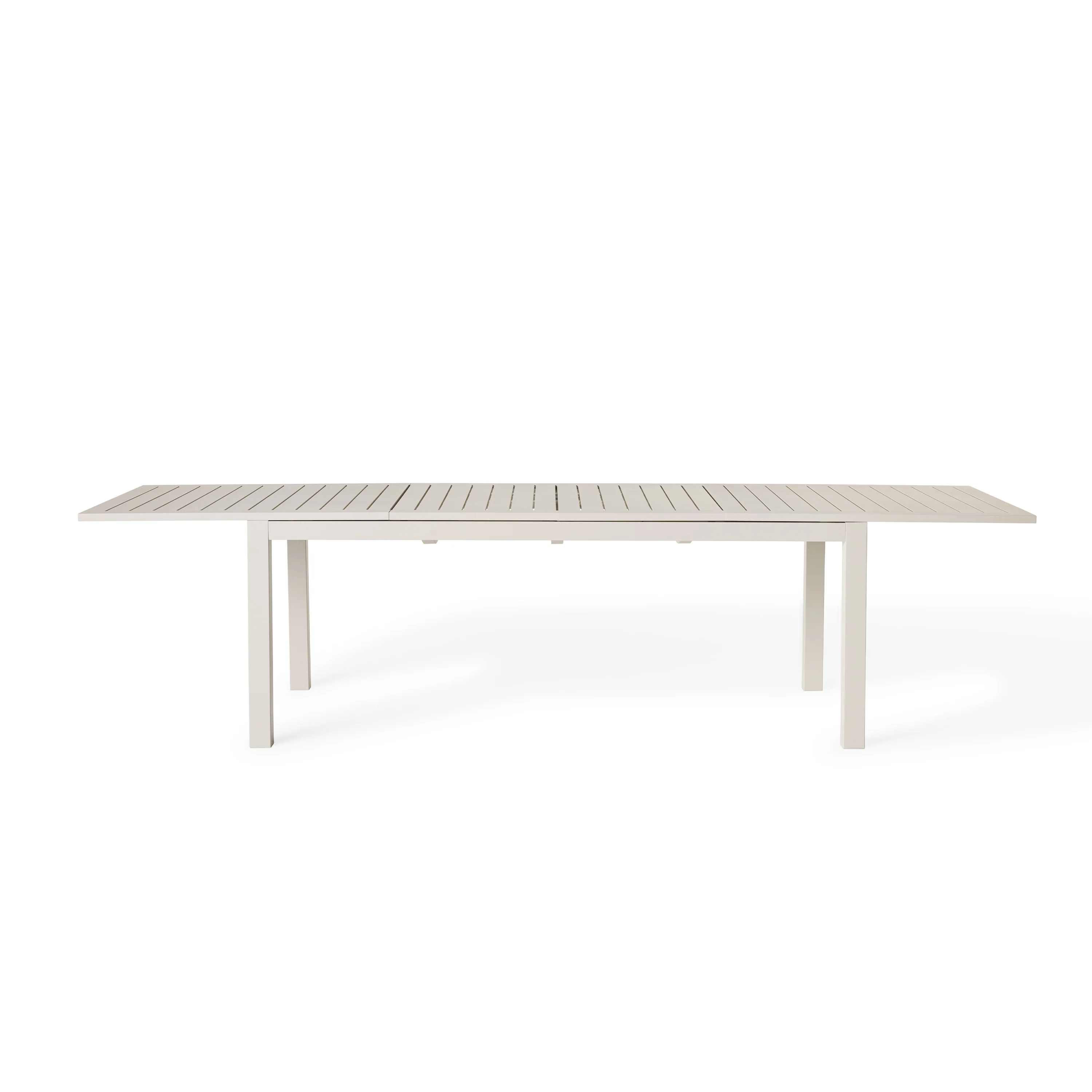 Belvedere 78"-120" Extension Dining Table in Dune Aluminum