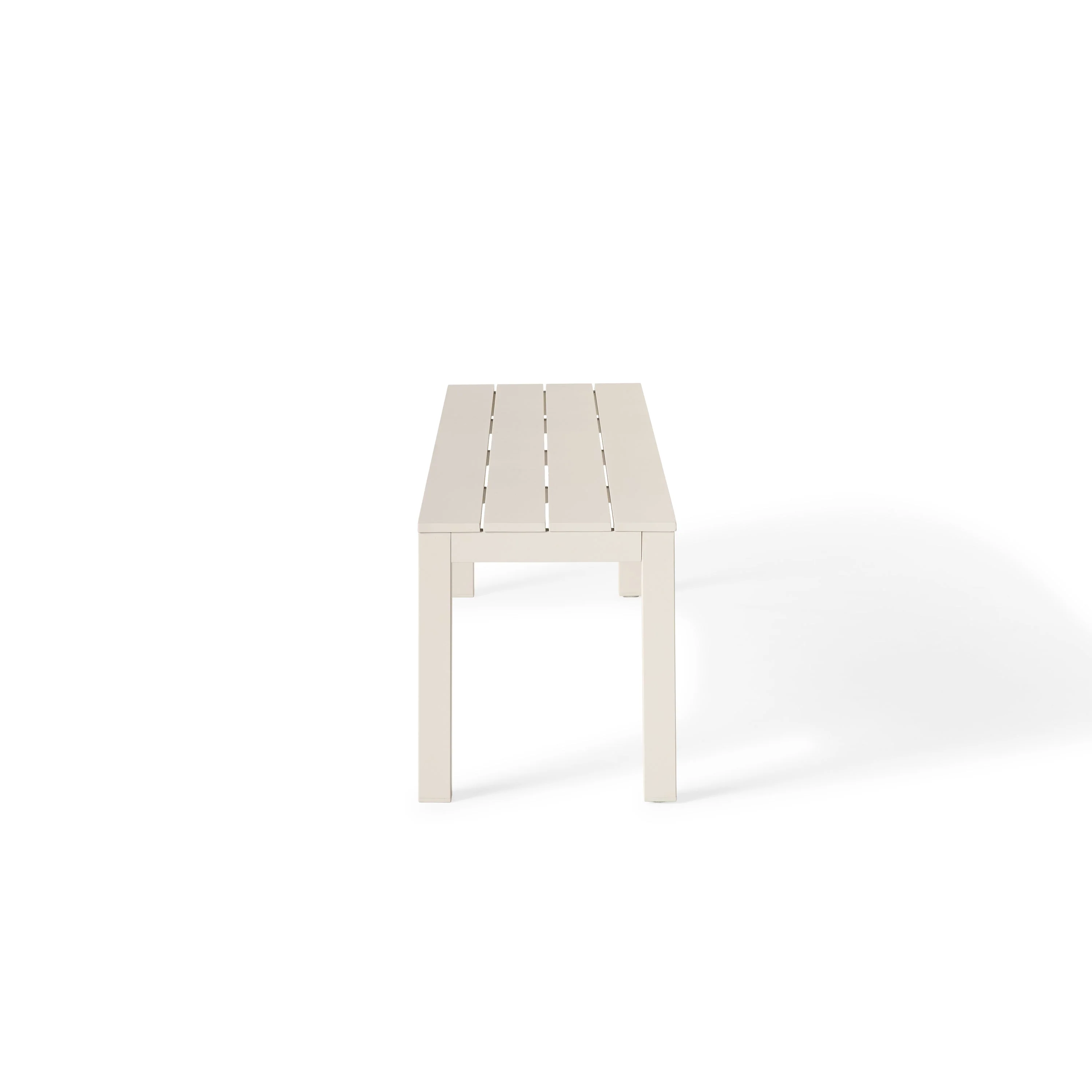 Belvedere Backless Bench in Dune Aluminum