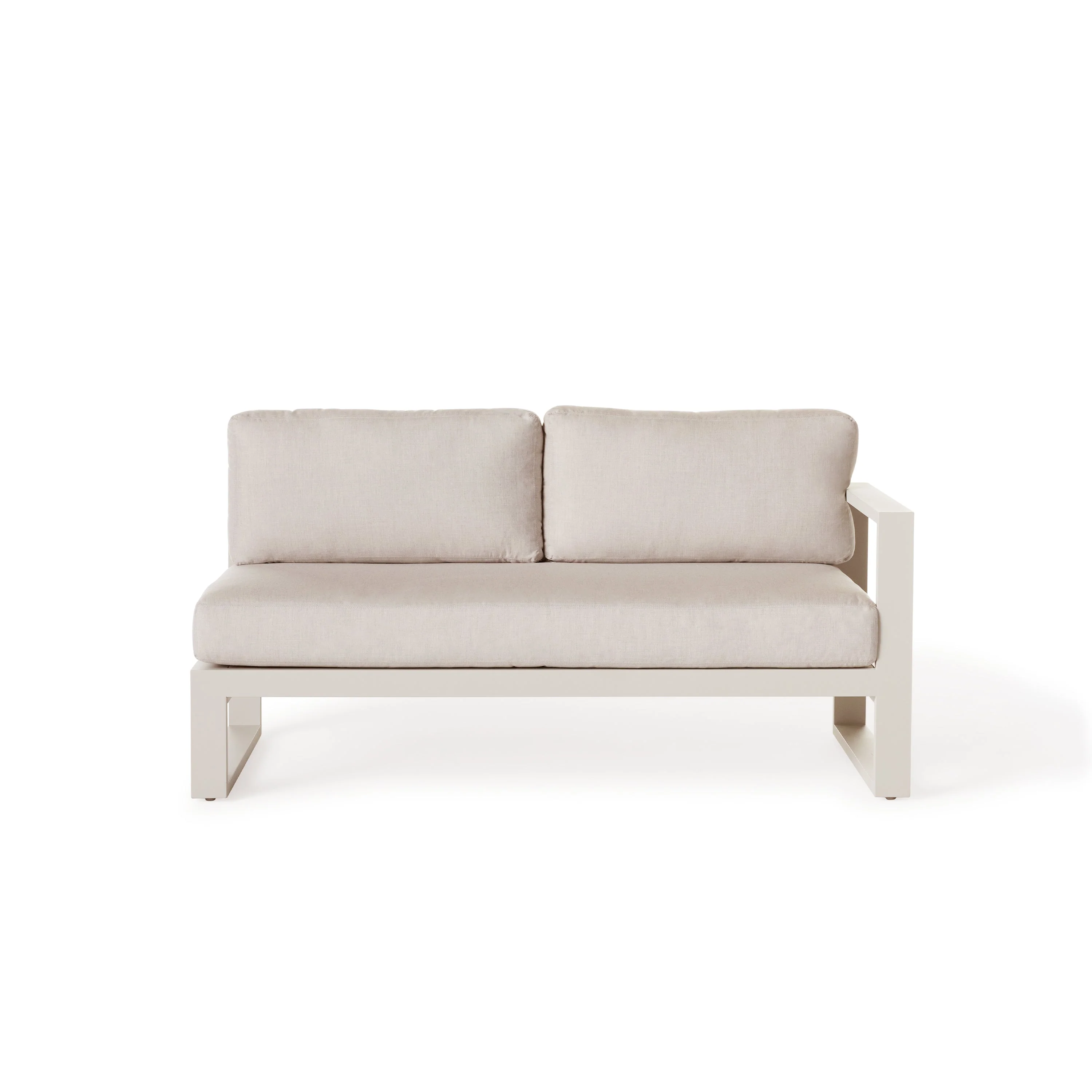 Belvedere Sectional Left Arm in Dune Aluminum