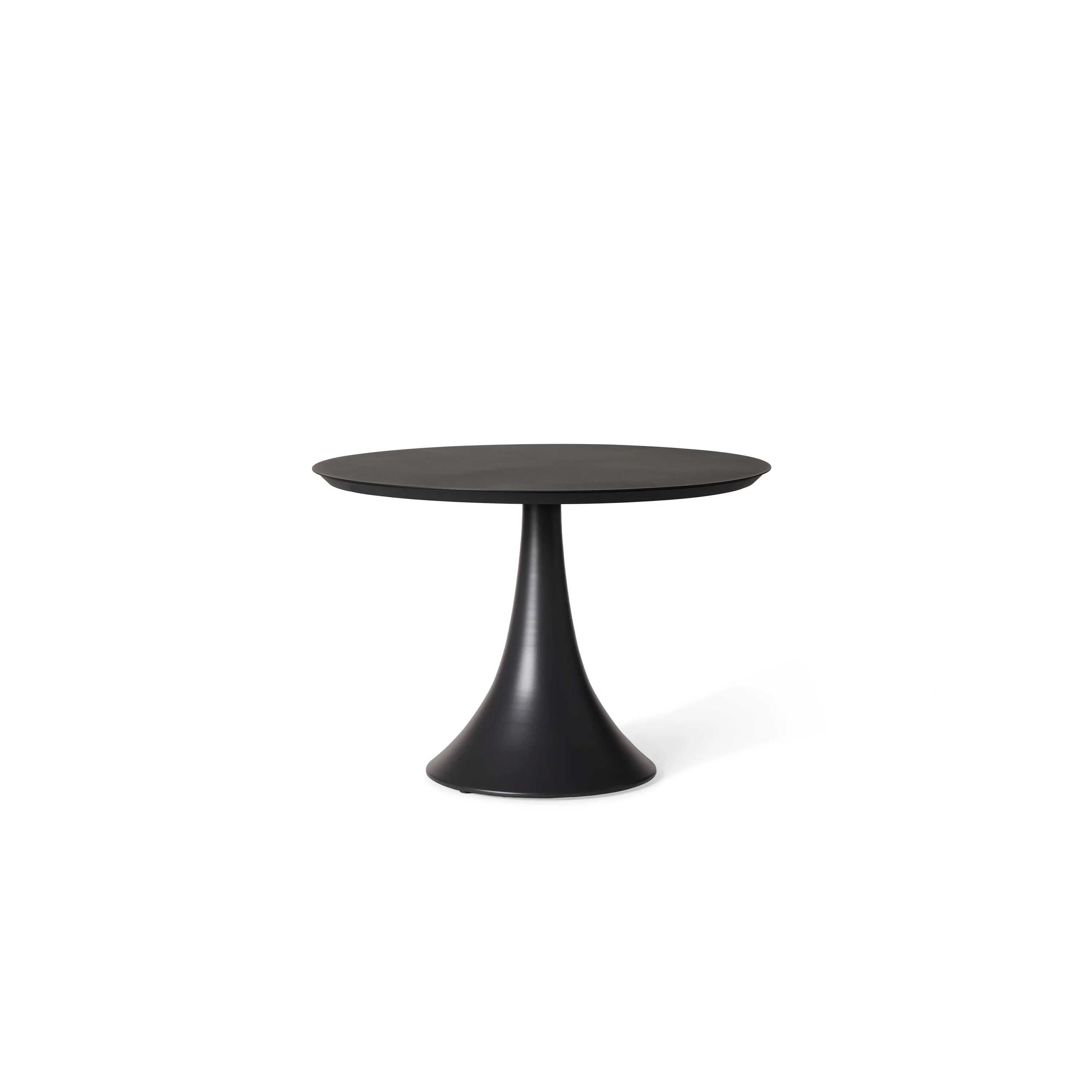 Bodega 43" Round Dining Table in Charcoal Aluminum