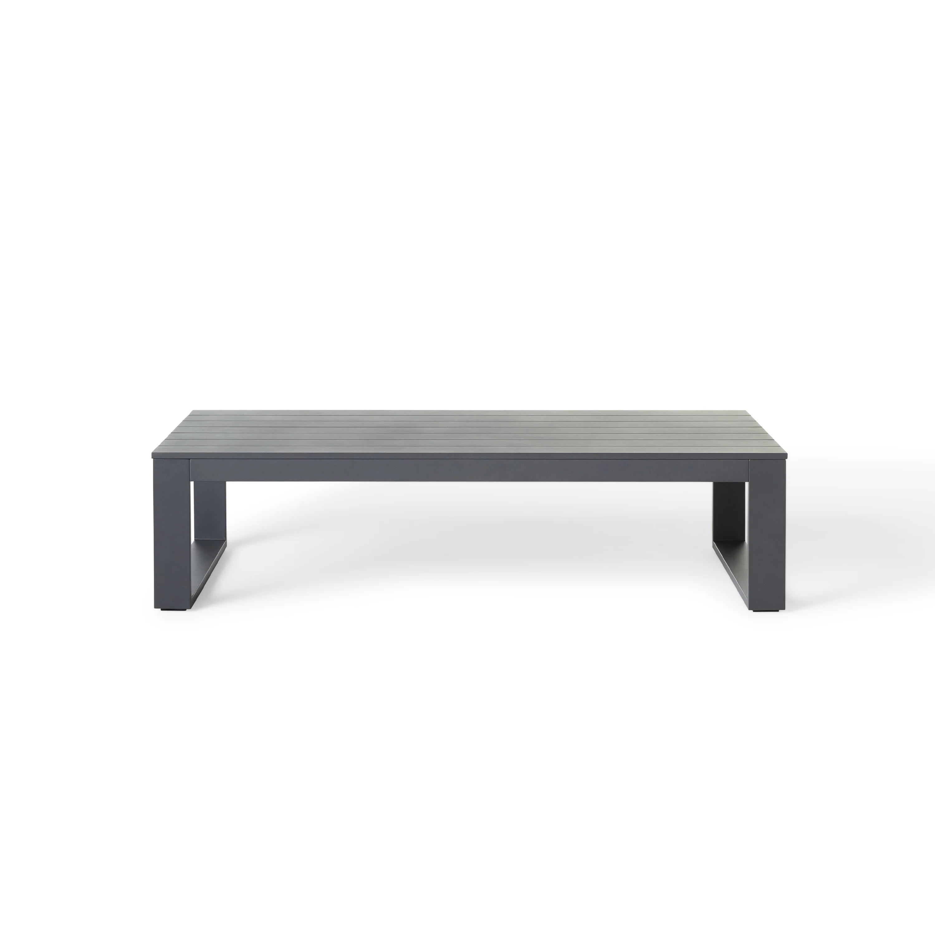 Nicasio Coffee Table in Charcoal Aluminum