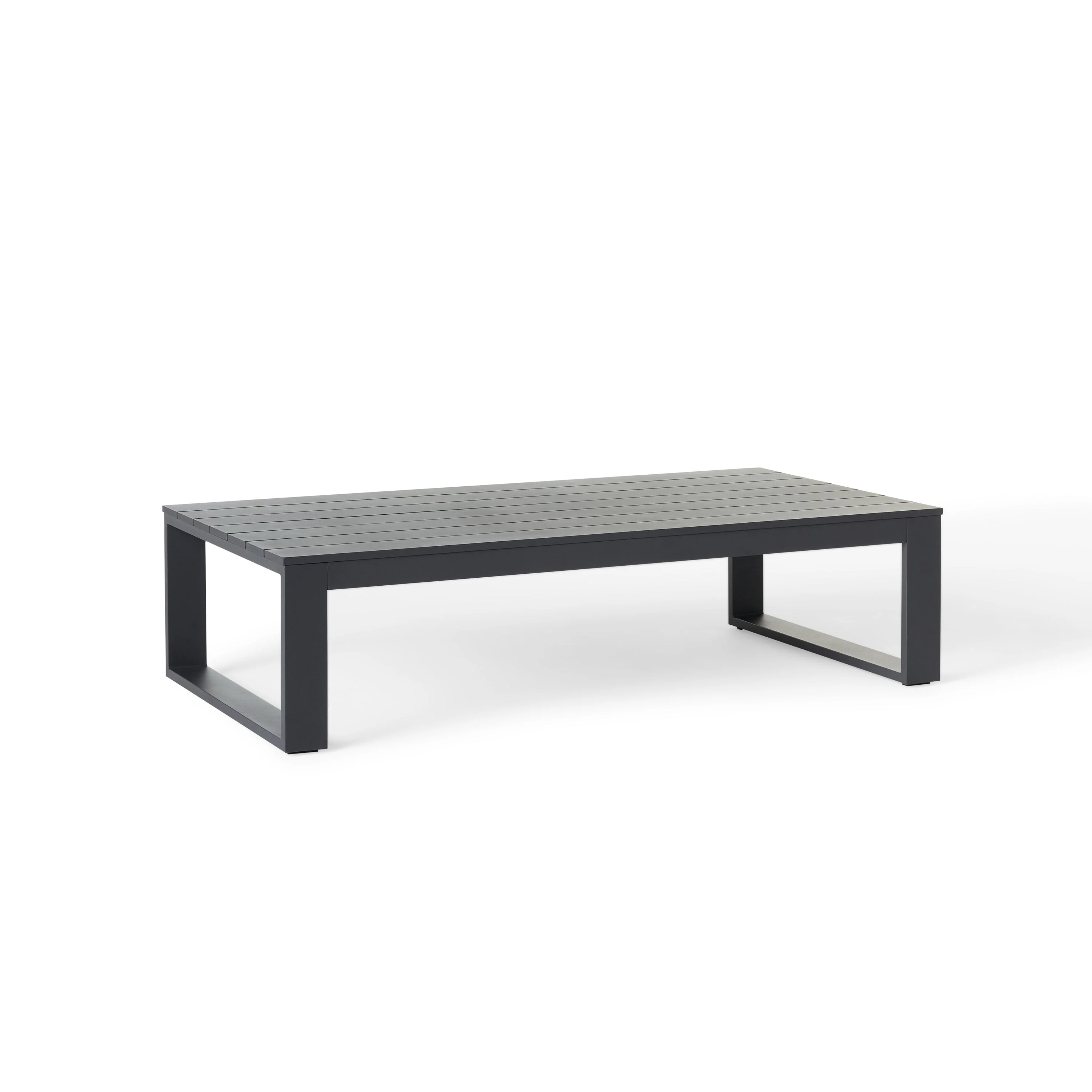 Nicasio Coffee Table in Charcoal Aluminum