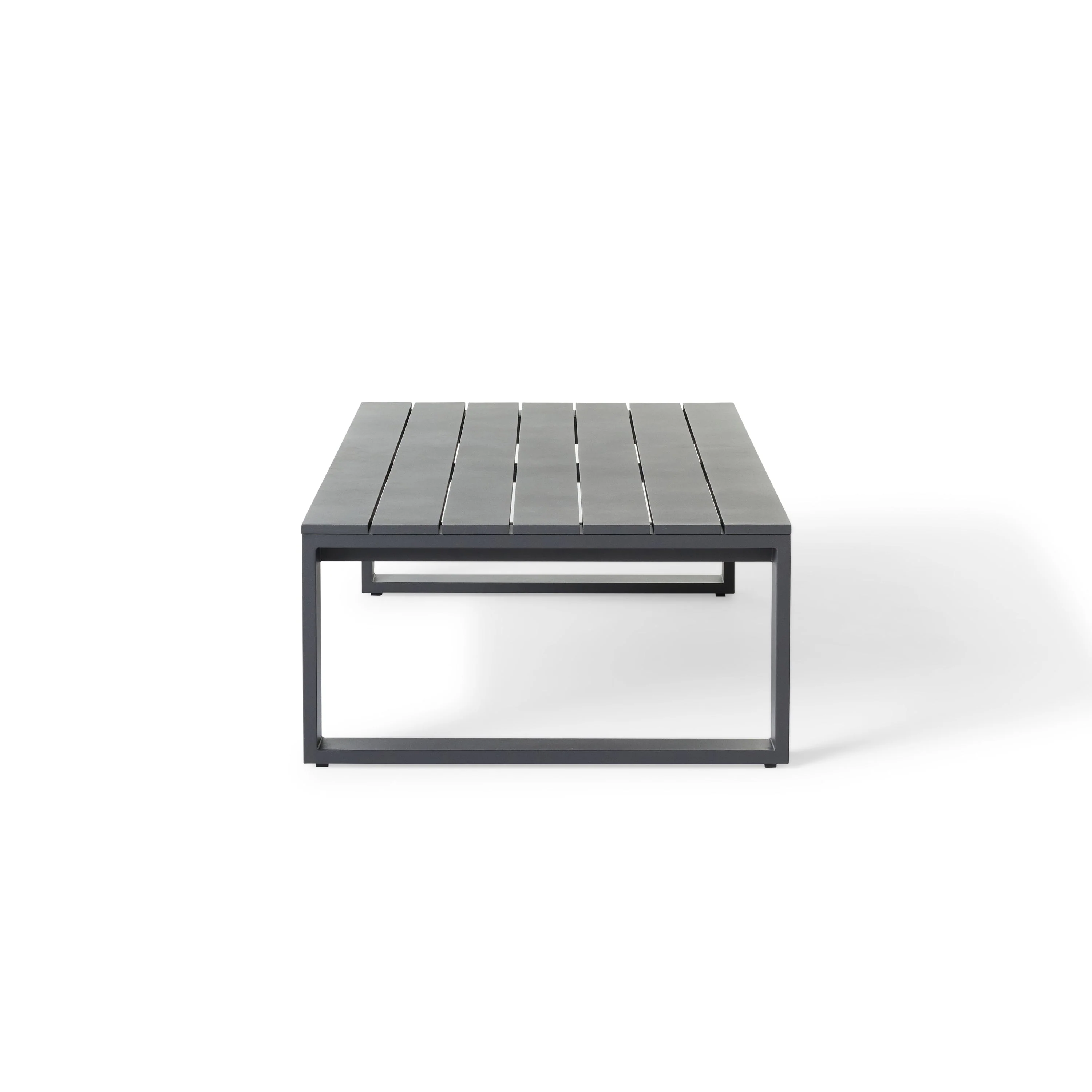 Nicasio Coffee Table in Charcoal Aluminum