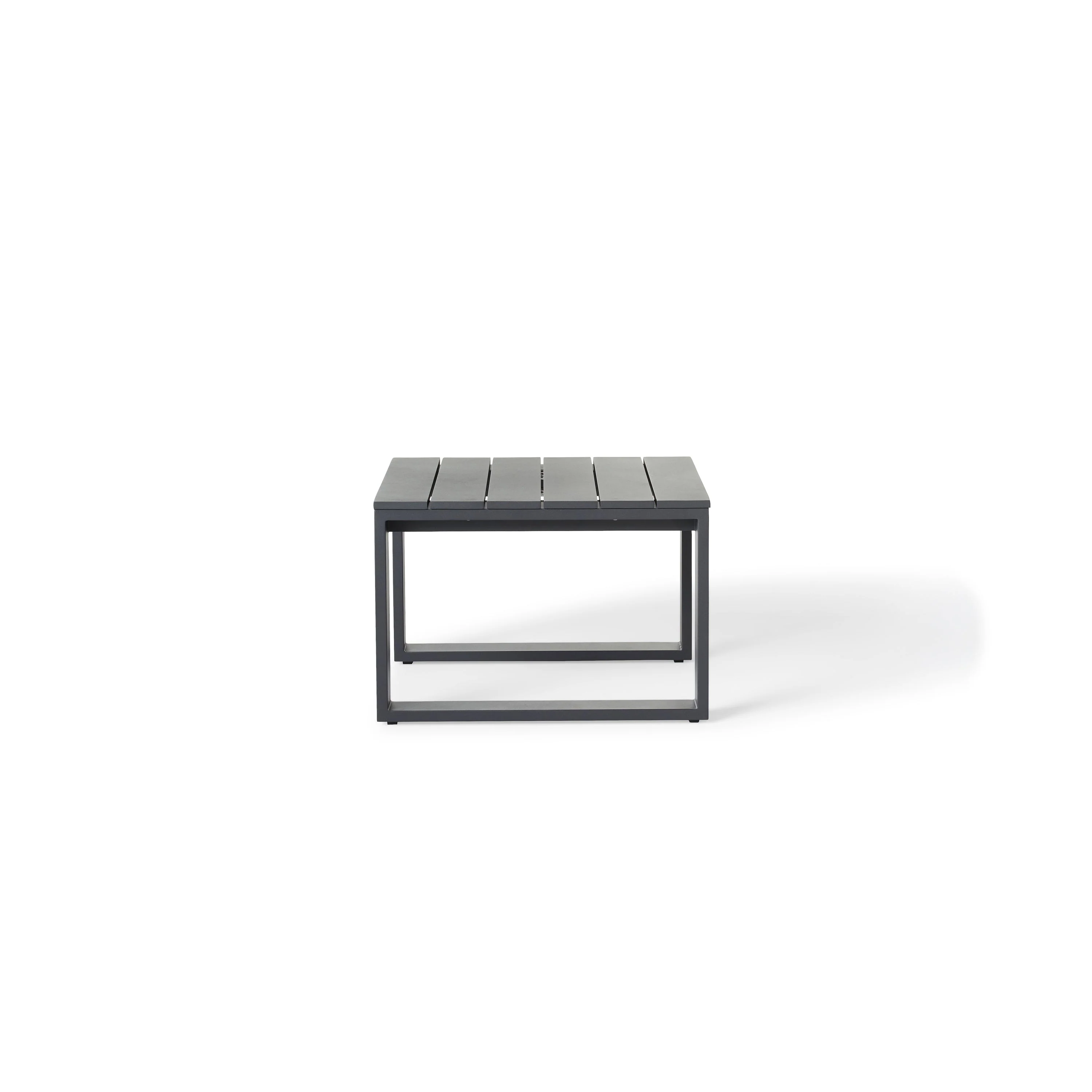 Nicasio Side Table in Charcoal Aluminum