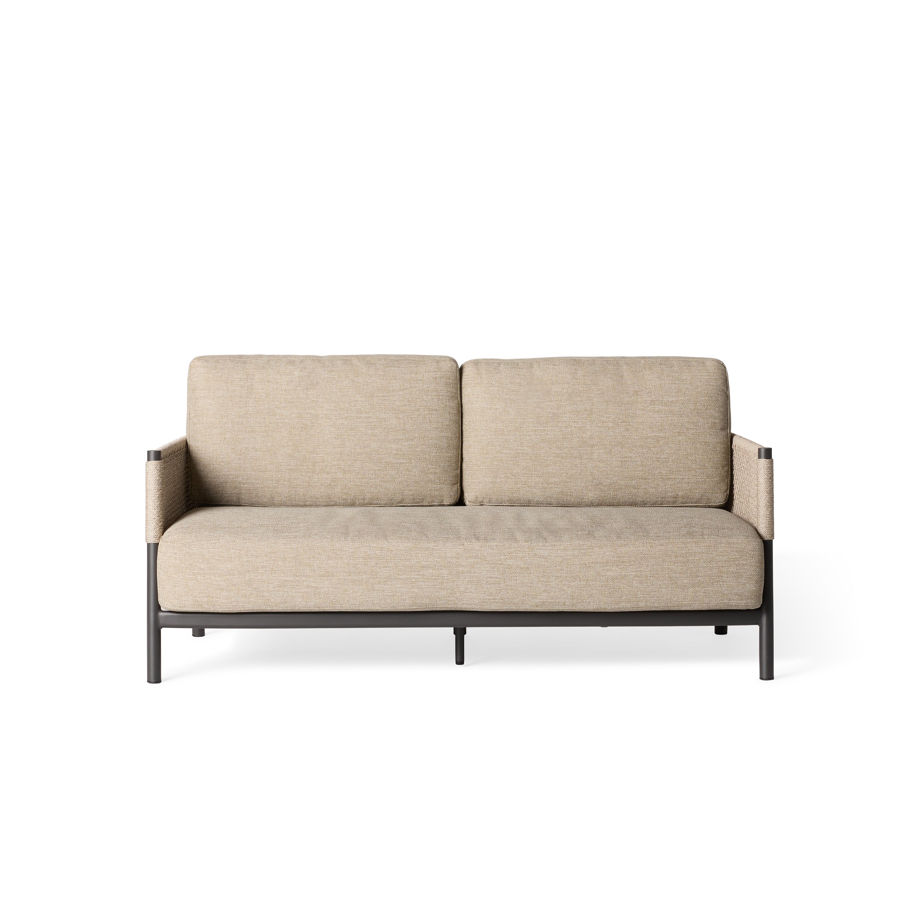 Saratoga Loveseat in Charcoal Aluminum