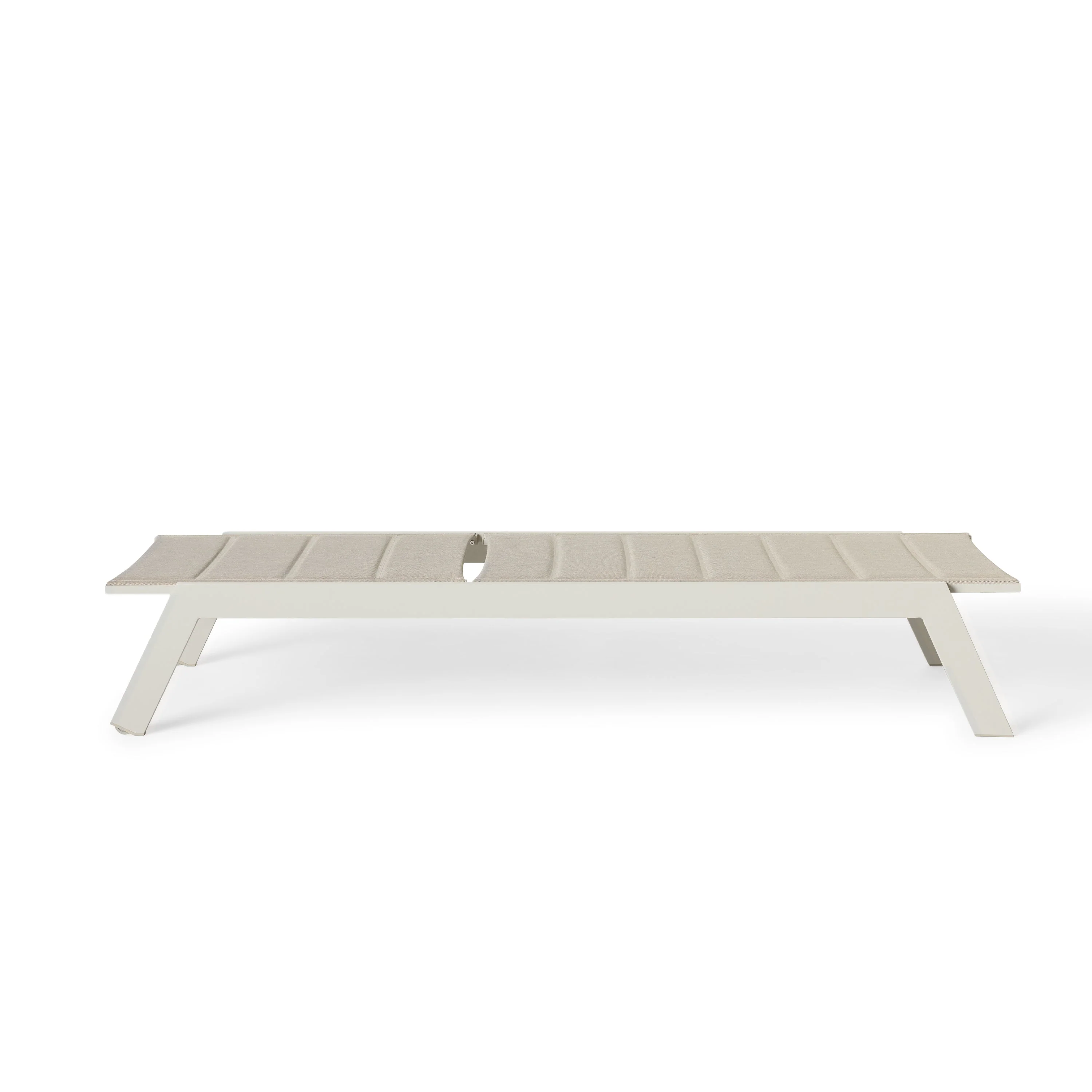 Tiburon Chaise with Padded Sling in Dune Aluminum