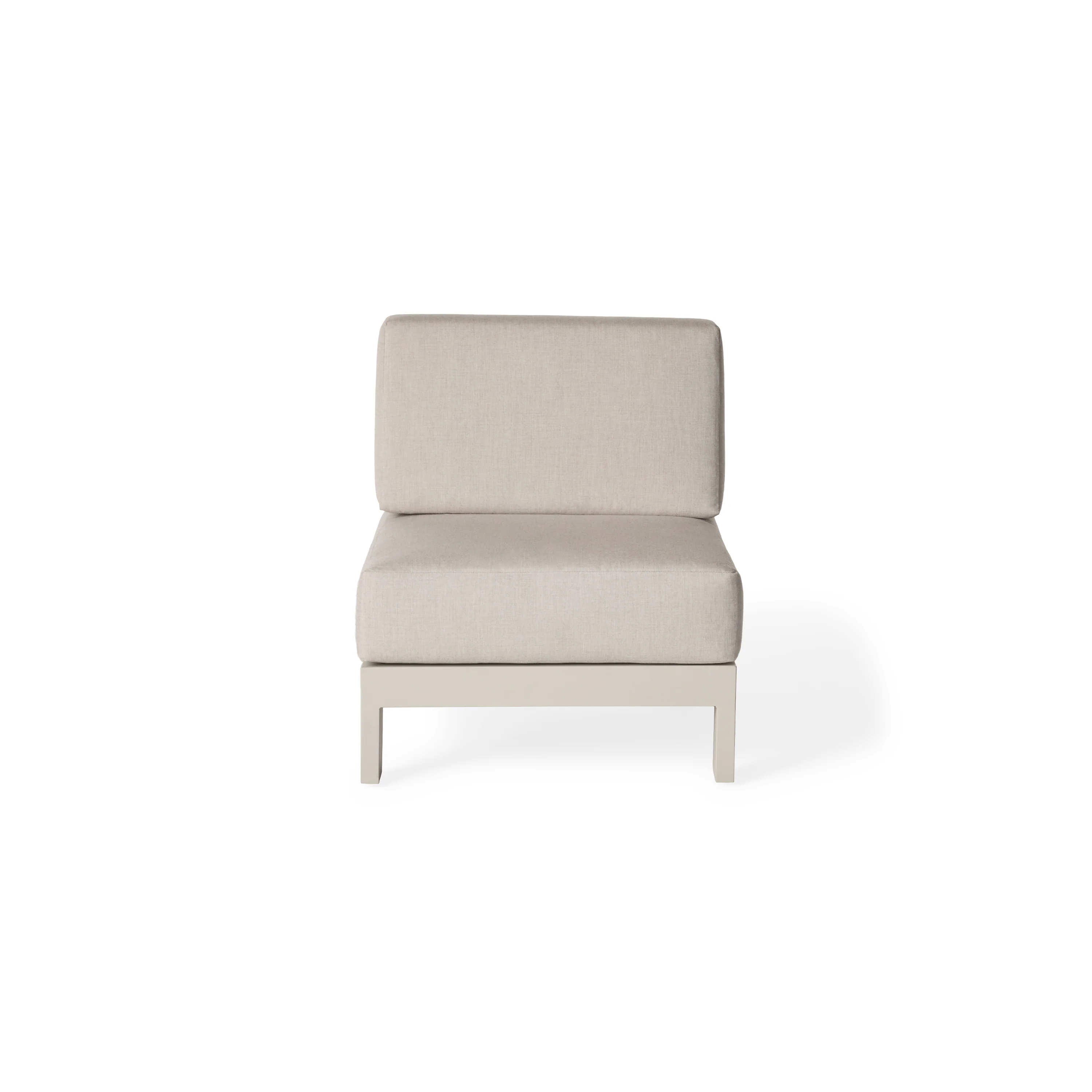 Tiburon Sectional Armless Lounge Chair in Dune Aluminum