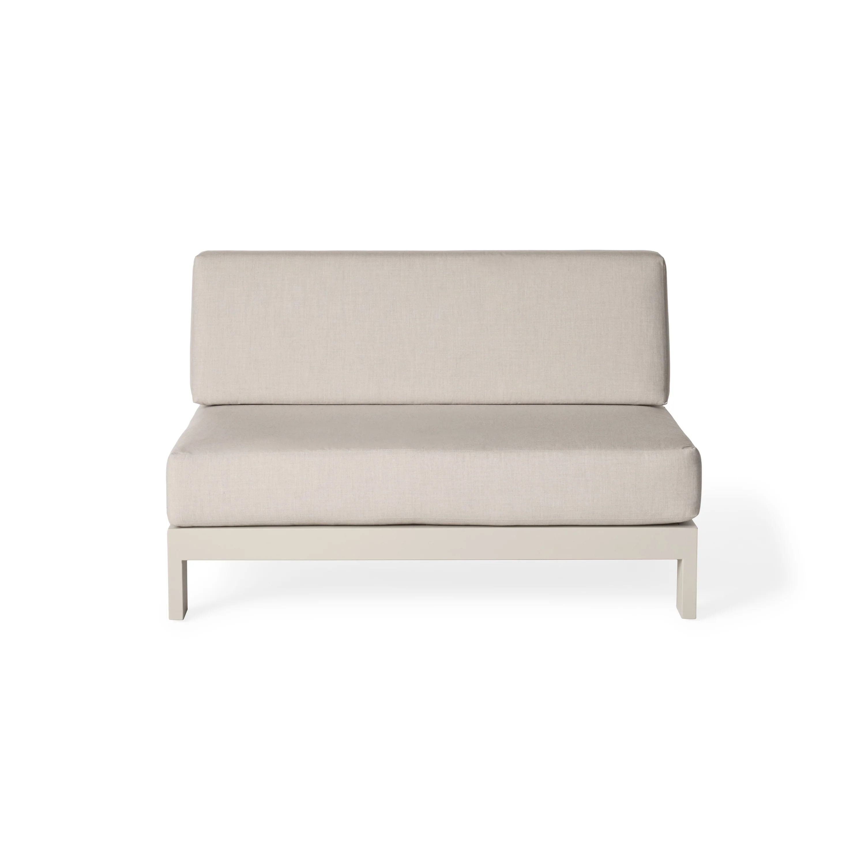 94-tiburon-sectional-armless-loveseat-in-dune-aluminum-1.webp Tiburon Sectional Armless Loveseat in Dune Aluminum
